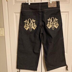 Miskeen denim capris / crops size 38. NWOT